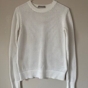 Everlane White Knit cotton crewneck Sweater size small